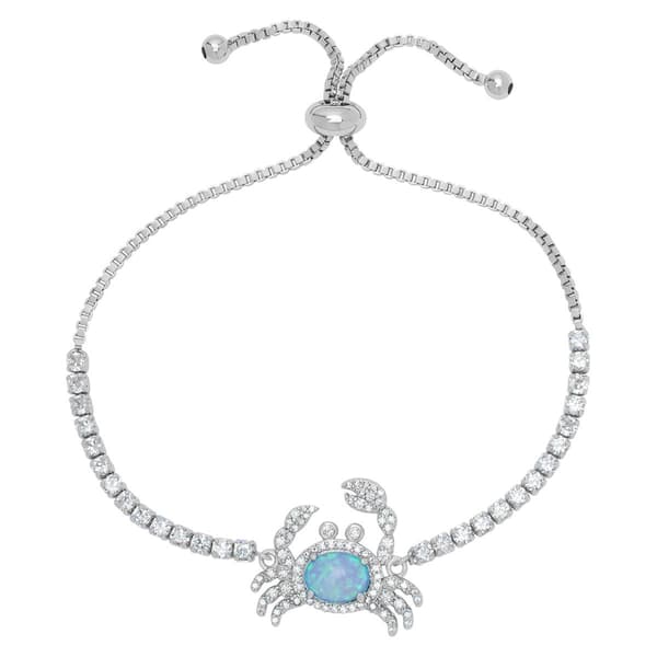 Gemstone by Gianni Argento Gold Plated Lab Opal Heart Bracelet - image 