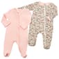 Baby Girl NB-9M) Baby Essentials 2pk. Floral Footie Pajamas - image 1