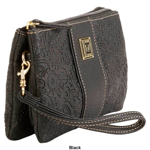 Womens Stone Mountain Paisley Embossed Trifecta Crossbody