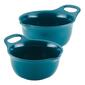 Rachael Ray 2pc. Ceramic Mixing Bowl Set - Teal Blue - image 1