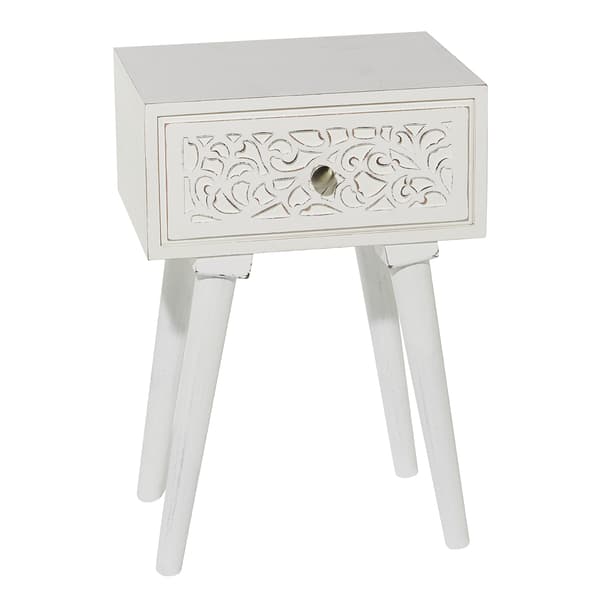 9th & Pike&#40;R&#41; Wood Carved Side Table
