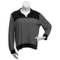 Plus Size NY Collection Long Sleeve Stripe Zip Neck Blouse - image 1