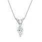 Parikhs 14kt. White Gold Marquise Diamond Pendant Necklace - image 2