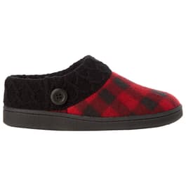 Womens Clarks® Nikki Check Plaid Scuff Slipper