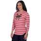 Petite Ruby Rd. Must Haves II Football Bow Stripe Tee - image 3