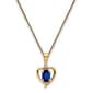 14k Sapphire Diamond Pendant Necklace - image 1