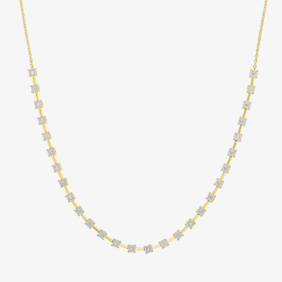 Nova Star(R) Gold Lab Grown Diamond Tennis Necklace