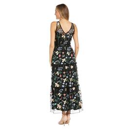 Womens R&M Richards Sleeveless Floral Illusion Neck Gown