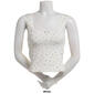 Juniors Pink Rose Ditsy Pointelle Seamless Tank Top with Rosette - image 3