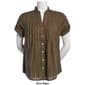 Womens Preswick &amp; Moore Short Sleeve Solid Geo Blouse - image 4