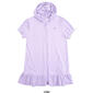 Girls &#40;4-6x&#41; Pink Platinum Hooded Terry Zip Swim Cover-Up - image 4