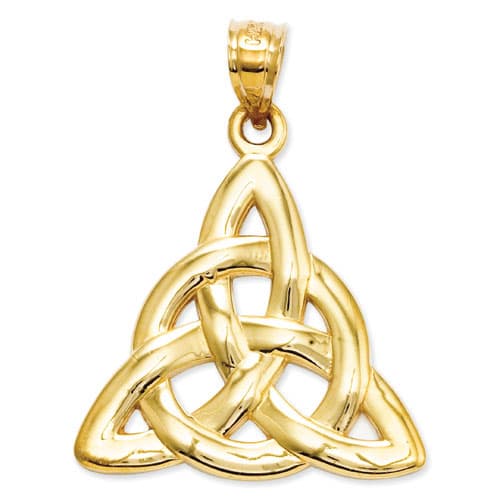 Unisex Gold Classics(tm) 14kt. Yellow Gold Trinity Pendant - image 