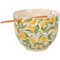 Home Essentials Lemon Garden Noodle Bowl with Chopsticks - image 2