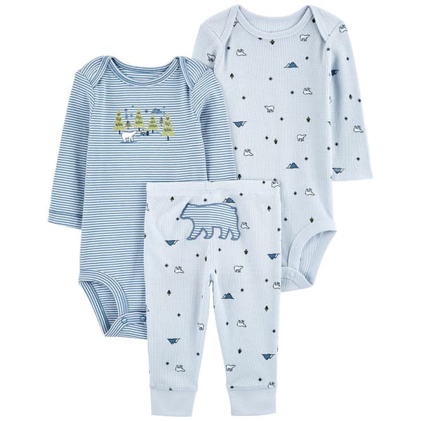 Baby Boy &#40;NB-24M&#41; Carters&#40;R&#41; 3pc. Polar Bear Bodysuit & Pants Set - image 