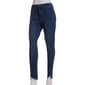 Womens Bleu Denim 5 Pocket Asymmetrical Hem Skinny Jeans - image 2