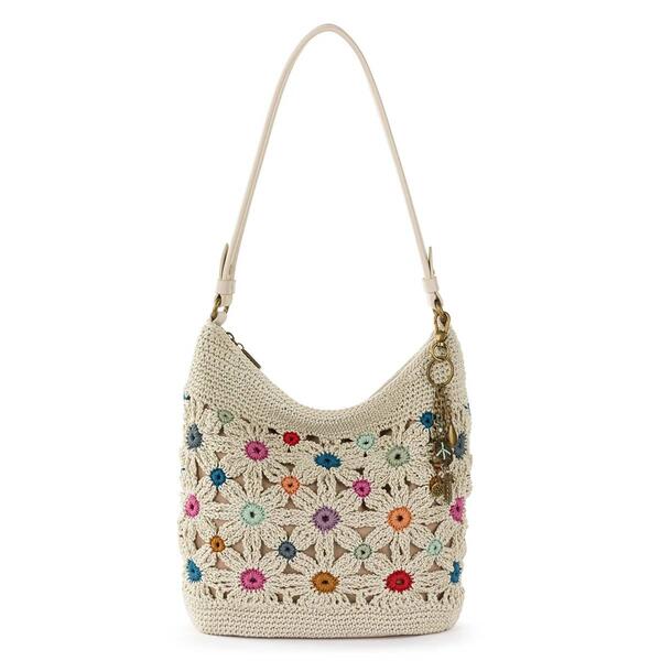 The Sak Sequoia Crochet Hobo - Natural Multi Flower - image 
