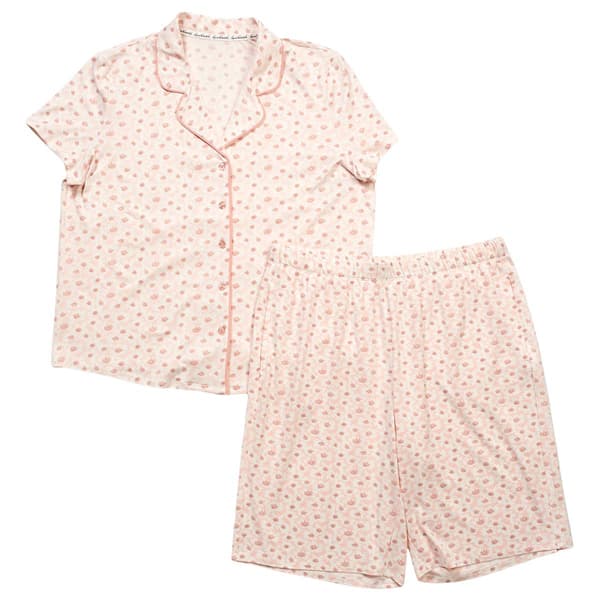 Womens Gloria Vanderbilt Short Sleeve Floral Short Pajama Set - image 