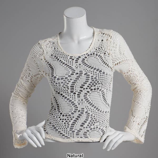 Juniors Almost Famous&#8482; Trinity Hollow Out Sweater