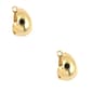 Anne Klein Gold-Tone Wide Band Hoop Earrings - image 1