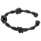 Mens Lynx Black Stainless Steel Barb Wire Cuff Bangle Bracelet - image 4