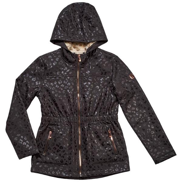 Girls (7-16) Kensie Girl Leopard Faux Fur Lined Softshell Jacket