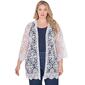 Plus Size Ruby Rd. Bright Blooms Medallion Lace Cardigan - image 1