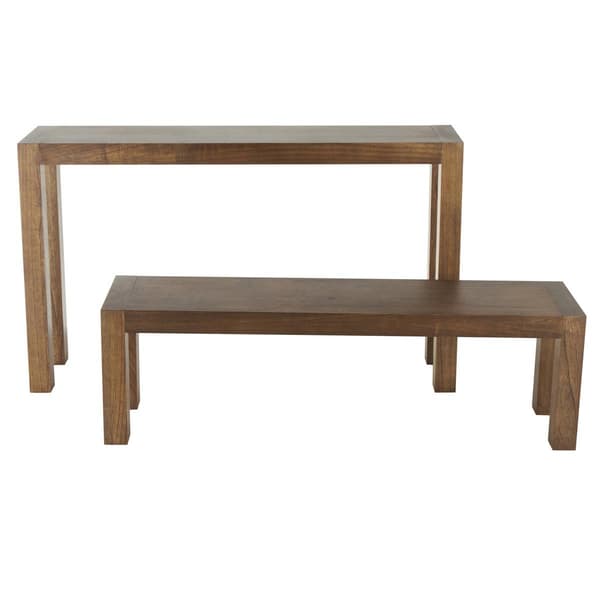 9th & Pike® 2pc. Rustic Brown Wood Console Table Set