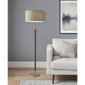HomeRoots 66in. Brown Floor Lamp With Drum Shade - image 3