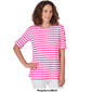 Womens Ruby Rd. Must Haves II Knit Stripe Tee - image 4