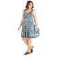 Plus Size 24/7 Comfort Apparel Paisley Fit & Flare Tank Dress - image 3