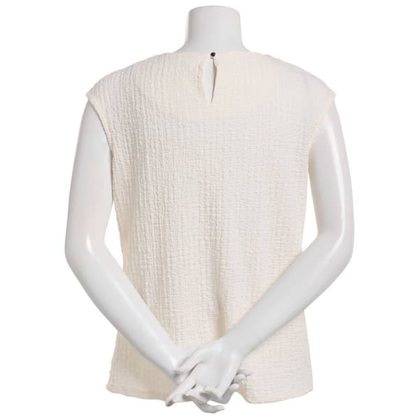 Womens Calvin Klein Sleeveless Textured Solid Blouse
