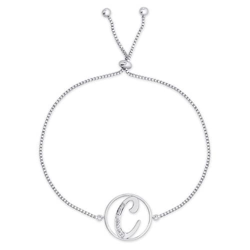 Accents by Gianni Argento Diamond Plated Initial C Adj....