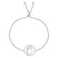 Accents by Gianni Argento Diamond Plated Initial C Adj. Bracelet - image 1