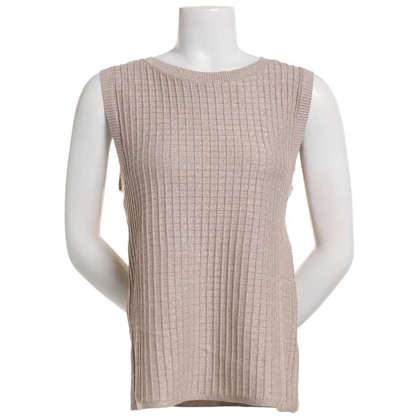 Womens Calvin Klein Sleeveless Textured Sweater w/ Lurex