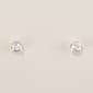 Design Collection Silver-Tone CZ 7mm Round Stud Earrings - image 1