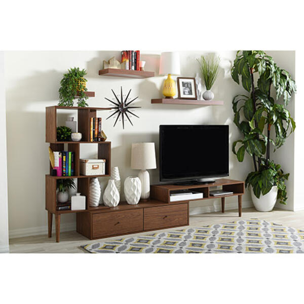 Baxton Studio Haversham Retro TV Stand Entertainment Center - image 