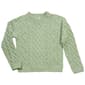 Girls (4-6x) Jolie & Joy Long Sleeve Solid Cable Crew Sweatshirt - image 1