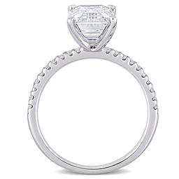 Diamond Classics™ 10kt. White Gold Emerald Moissanite Ring