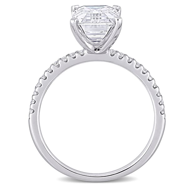 Diamond Classics™ 10kt. White Gold Emerald Moissanite Ring