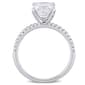 Diamond Classics™ 10kt. White Gold Emerald Moissanite Ring - image 4
