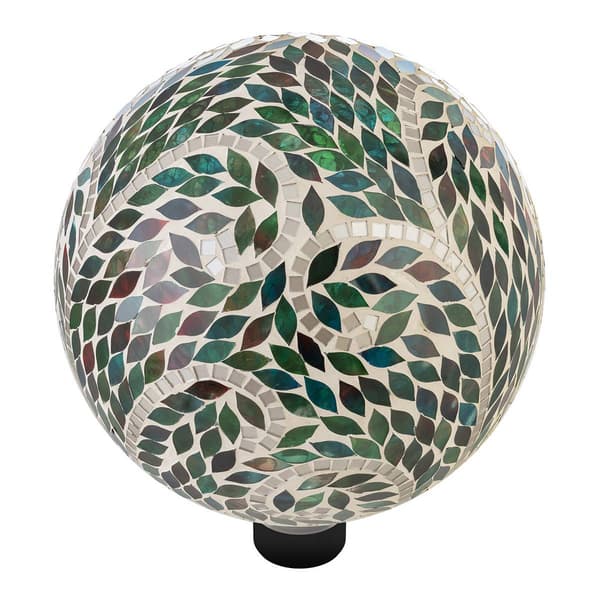 Alpine Mosaic Scroll Pattern Gazing Globe w/ Metal Stand