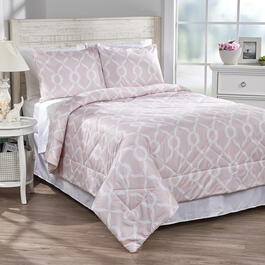 Solid Silver Pink Twin Comforter - Oversized Twin XL Bedding