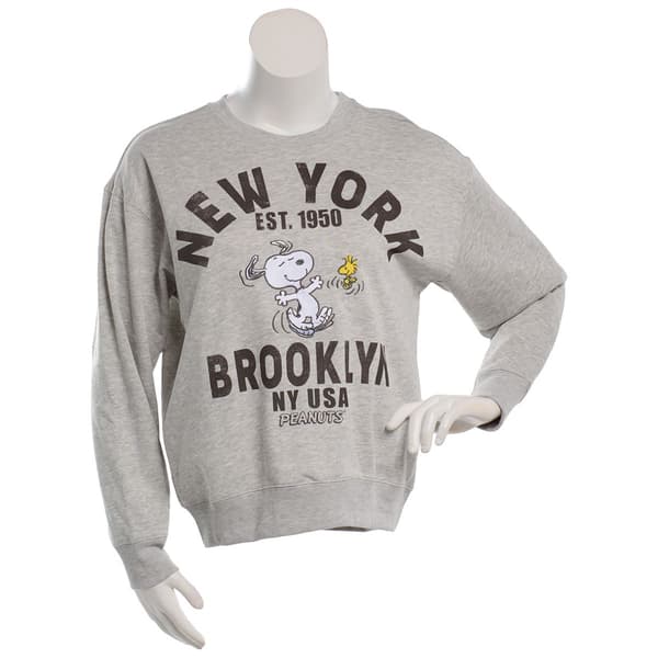 Juniors Freeze Snoopy NY Fleece Pull Over Sweatshirt