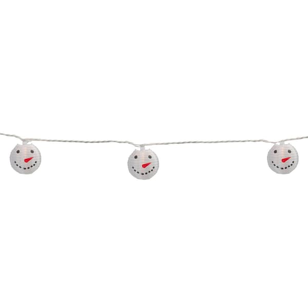 Northlight Seasonal 10ct. Snowman Paper Lantern Christmas Lights