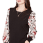 Petite Emaline Dusted Petals Floral Bishop Sleeve Sweater - image 5