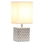 Simple Designs 11.8in. Contemporary Metallic Square Table Lamp - image 5