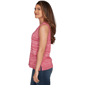Petite Ruby Rd. Indigo Go Marled Embroidery Sleeveless Blouse - image 4
