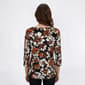Plus Size Emily Daniels 3/4 Sleeve Floral Slit Hem Blouse - image 2