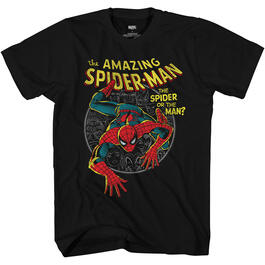 Young Mens Spider-Man Short Sleeve Graphic Tee