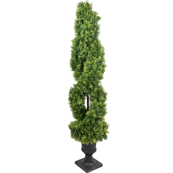 Northlight Seasonal 4.5ft. Artificial Cedar Spiral Topiary Tree
